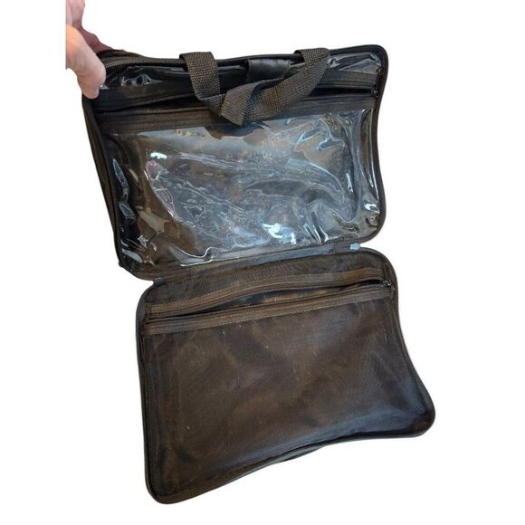 Modella Black Travel Organizer Bag With Zipper Pockets & Handle - Picture 3 of 9